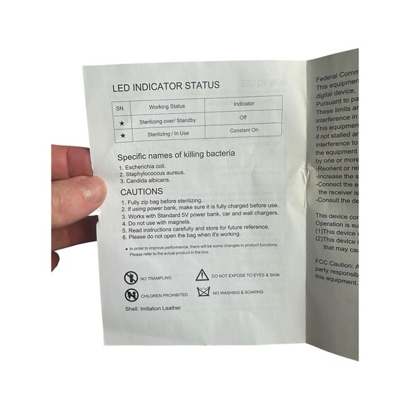 Black Fin Portable UV Sanitizer Bag XL 11L UV Light Sterilizer Masks Phones - Picture 15 of 16